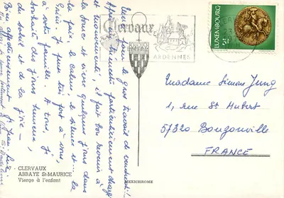 Virgem com o Menino — estátua em bronze — editor IRIS — Verso
