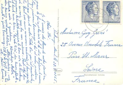 Arranjo de flores — Impresso na Itália — editor Became, n° 355 — Verso