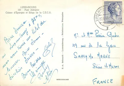 Pont Adolphe — Luxembourg — E.A. Schaack - Luxembourgeois — Verso