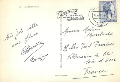 Luxembourg — Pejzaż panoramiczny — E.A. Schaack — Rewers
