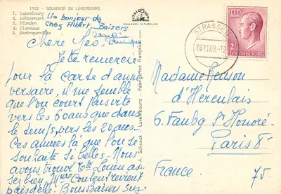 Souvenir do Luxemburgo — 5 vistas — Italcouleurs — Verso