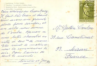Luxembourg — Souvenir du Luxembourg — R. Louis — Rewers