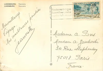Luxembourg — panorama — wydane w Włoszech — Rewers