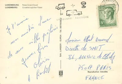 Pałac Wielkiego Księcia — Luksemburg — wyd. Lander n°6 — Rewers