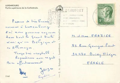 Luxembourg — górna część katedry — E.A. Schack, seria 1141 — Rewers