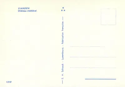 Vianden — Zamek średniowieczny — E. A. Schaack, Luksemburg — Rewers