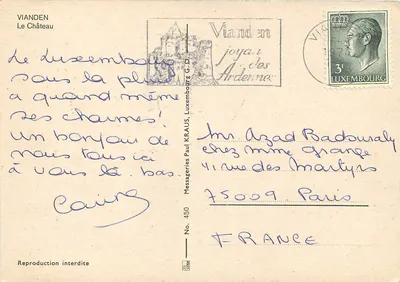 Vianden — Zamek — Messageries G.D. Nr 450 — Rewers