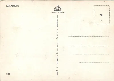 Luxembourg — widok panoramiczny — E. A. Schaack, n° 1128 — Rewers