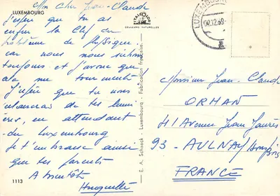 Luxembourg — widok panoramiczny — E. A. Schaack, n°1113 — Rewers