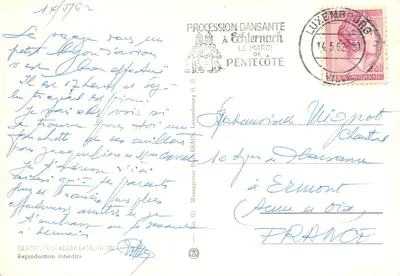 Luxembourg Pittoresque — widok panoramiczny i zabytki — Messageries Par. RBAUS — Rewers