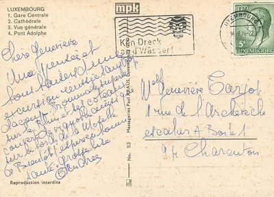 Luxembourg — widok panoramiczny — R. Louis, n° 53 — Rewers