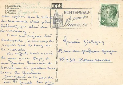 Luxemburg — Pamiątka z Luxemburgu — R. Loub — Rewers