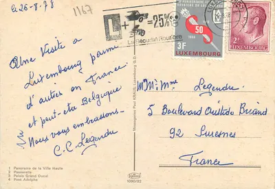 Panorama Miasta Wysokiego — Most Przejściowy, Pałac Wielkiego Książęcia, Most Adolphe — Messageries Paul Kraus, 1090/32 — Rewers