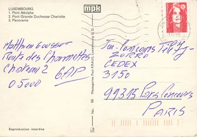 Luxemburg — Most Adolphe, Most Wielka Księżna Charlotte, Panorama — R. Louis — Rewers