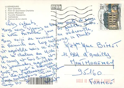 Luxemburgo — seis vistas — mpk — Verso