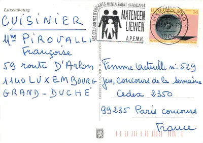Most Adolphe — Pałac Wielkiego Książęcia — Katedra — Radio Luxembourg — Wydawnictwo Lander — Rewers