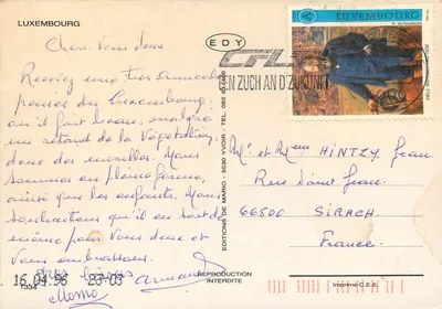Vista panorâmica de Luxemburgo — editor Éditions de Mario, n° 1334 — Verso