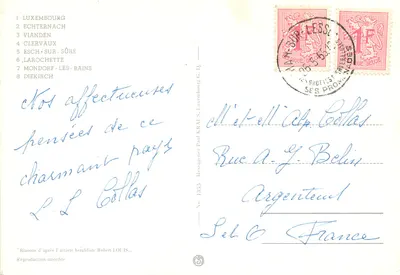 Luxemburgo — Grande-Ducado — Blasons segundo R. Louis — Verso