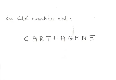 Antieke ansichtkaart - Concours "Vind de verborgen stad" - Carthago — Achterkant