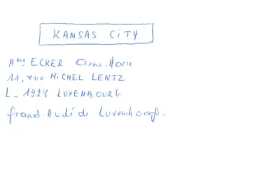 Kansas City — Kansas City — wydawca nieznany, numer seryjny nie widoczny — Rewers