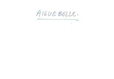 Aigue Belle — telefoonconcurrentie van 7 dagen — onbekende uitgever — Achterkant