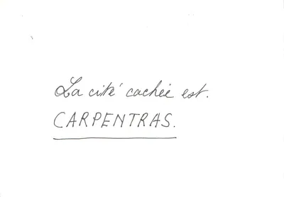 Ukryte miasto — Carpentras — Schiltz, Luksemburg — Rewers