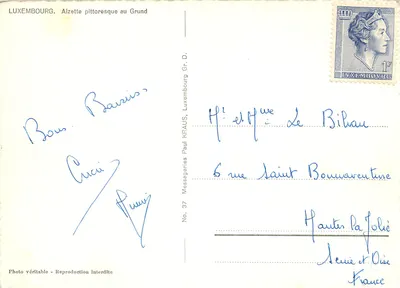 Luxembourg, Alzette piękna w Grund — Messageries Paul Kraus, nr 37 — Rewers