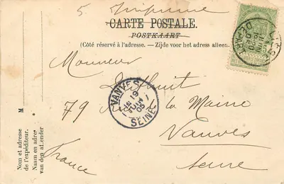 Liège. Terrasy avenue Rogier. Dompteur. — Rewers