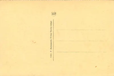 Liège — Estação dos Guillemins — Editor F. Varin, 73 rue Butenaers, Liège — Verso