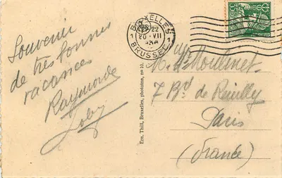 Louvain - Hotel de Ville — editor Em. Thill, Bruxelas, n°10 — Verso