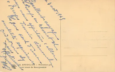 Manneken Pis — Brukselka — wydawca: Chez P. Wilschots, n°135 — Rewers