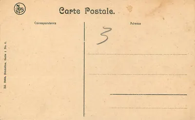 Manneken-Pis — Brukselka — Ed. Nels, Brukselka, seria 1, nr 4 — Rewers