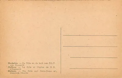 Mechelen — La Dyle i kościoł N.D. d'Hanswijk — Rewers