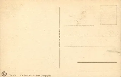 O Ponte de Malines (Bélgica) — vista pitoresca — STZF, n° 454 — Verso