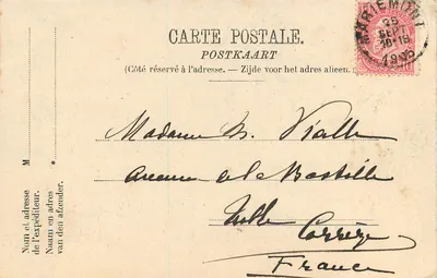 Interior da Igreja de Santa Waudru — editor não identificado, número de série não visível — Verso