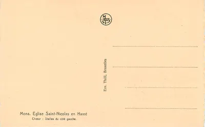 Krypta kościoła św. Nikodema w Havré — Stale na lewo — Wydawca Thill, Bruksela — Rewers