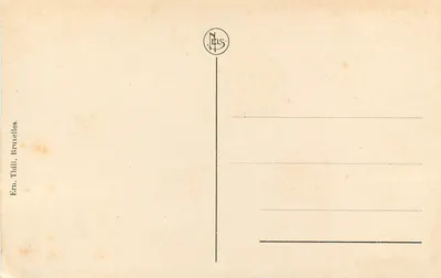 Mons — La Caserne des chasseurs à cheval — Uitgever N. Thill, Brussel — Achterkant