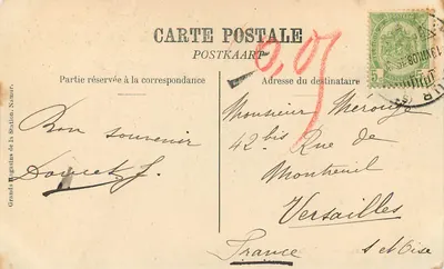 Namur. A Avenida do Príncipe Albert — Grands Magasins de la Station, editora — Verso