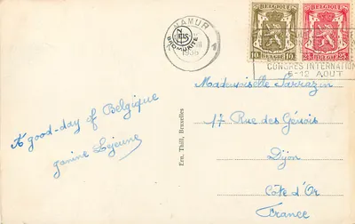 Namur — Kursaal i łódź turystyczna — NELs — Rewers