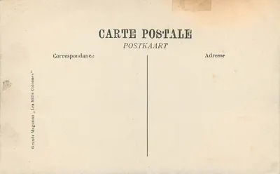 Ostende — Vue générale du port — éditeur 'Grands Magasins "Les Mille Colonnes"' — Achterkant