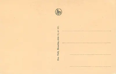 La reliquia del Santo Sangre venerada en Brujas desde 1148 — Ern. Thill, serie 12, no 107 — Reverso