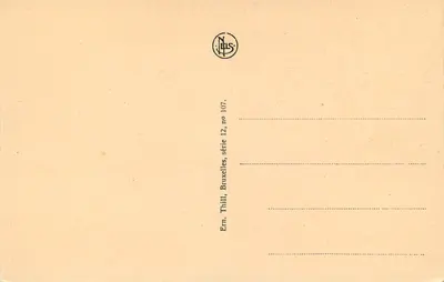 A Relíquia do Sangue Santo venerada em Bruges desde 1148 — Ern. Thill, Bruxelas, série 12, n° 107 — Verso