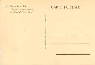 Il Padre Eterno — dettaglio — G. Hamacher, Bruxelles, n° 5 bis — Verso
