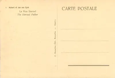 Il Padre Eterno — Hubert e Jan van Eyck — G. Hamacher, Bruxelles — Verso