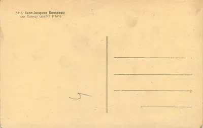 Jean-Jacques Rousseau — ritratto inciso — A. Ramsay Londini 1766, G.M. Sickler f. 1770 — Verso