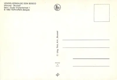 Vendeliersgilde Don Bosco Woluwe — manifestações e grupo — editor Thill, Bruxelas — Verso