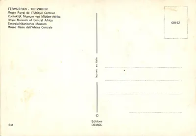 Zamek Tervuren — Królewski Muzeum Afryki Środkowej — Éditions DEMOL — Rewers