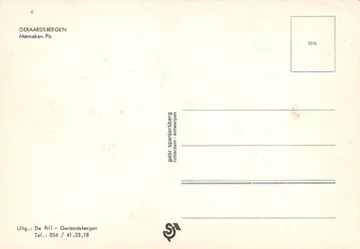 Manneken Pis — Bruxelas — editor De Pril, n° 5376 — Verso