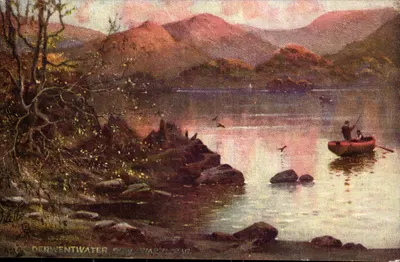 Derwentwater vista do Friar's Crag — Tuck's Post Card, Série XI, N° 7805