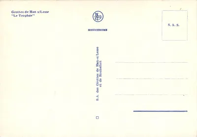 Jaskinie Han-s/Lesse "Le Trophée" — wydawca IRIS, seria S. 5. S. — Rewers